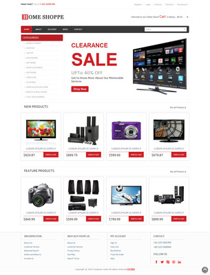 電子產品網上銷售模板